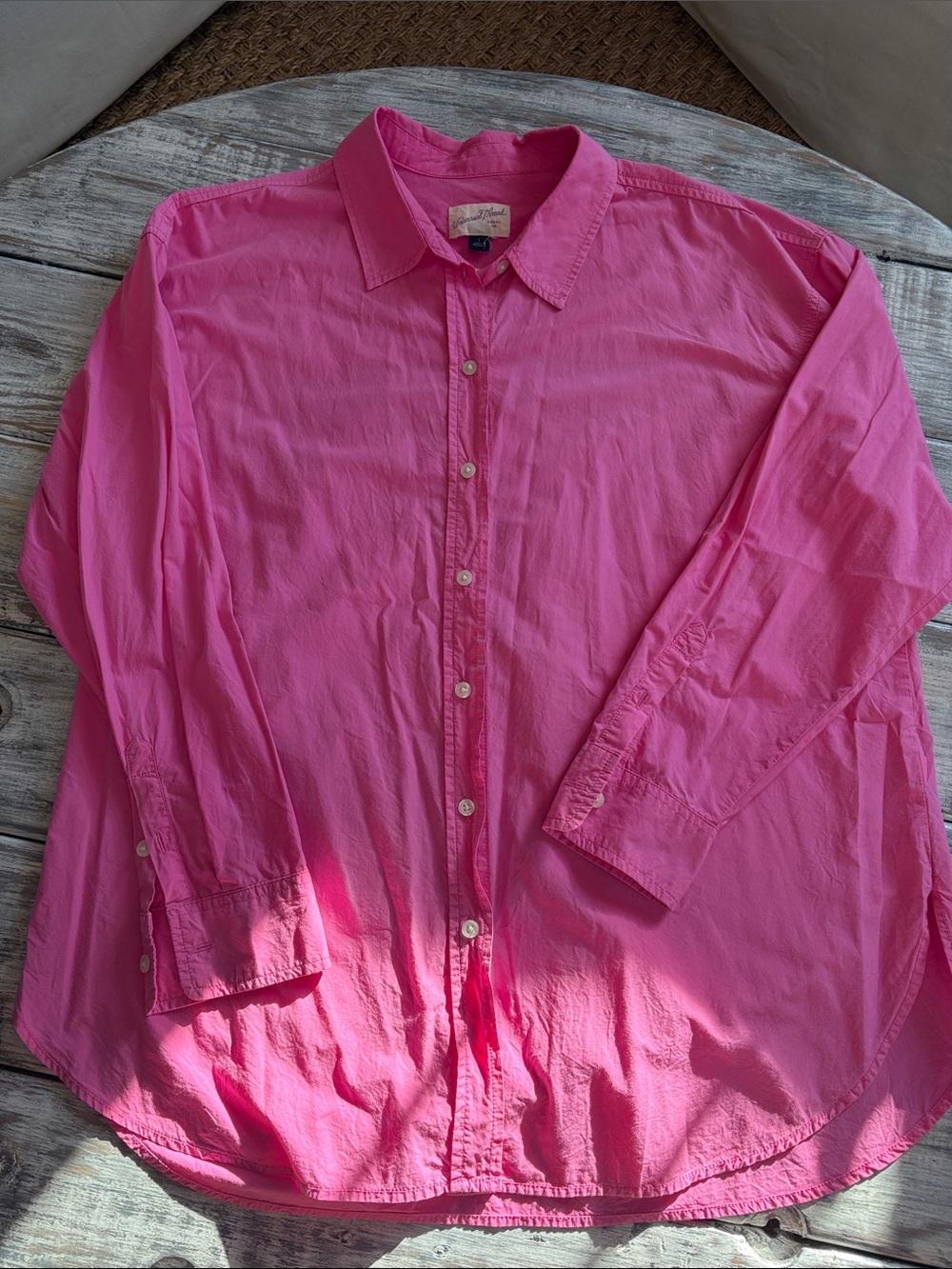 Universal Thread 100% cotton oversized fit button up shirt, size L